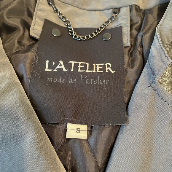 L’Atelier Black Vegan Leather Quilted Moto Jacket, Size Small, Biker Grunge Sexy - Picture 7 of 10